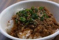 レンコンとそぼろカレー - Curry with lotus roots and seasoned ground meat